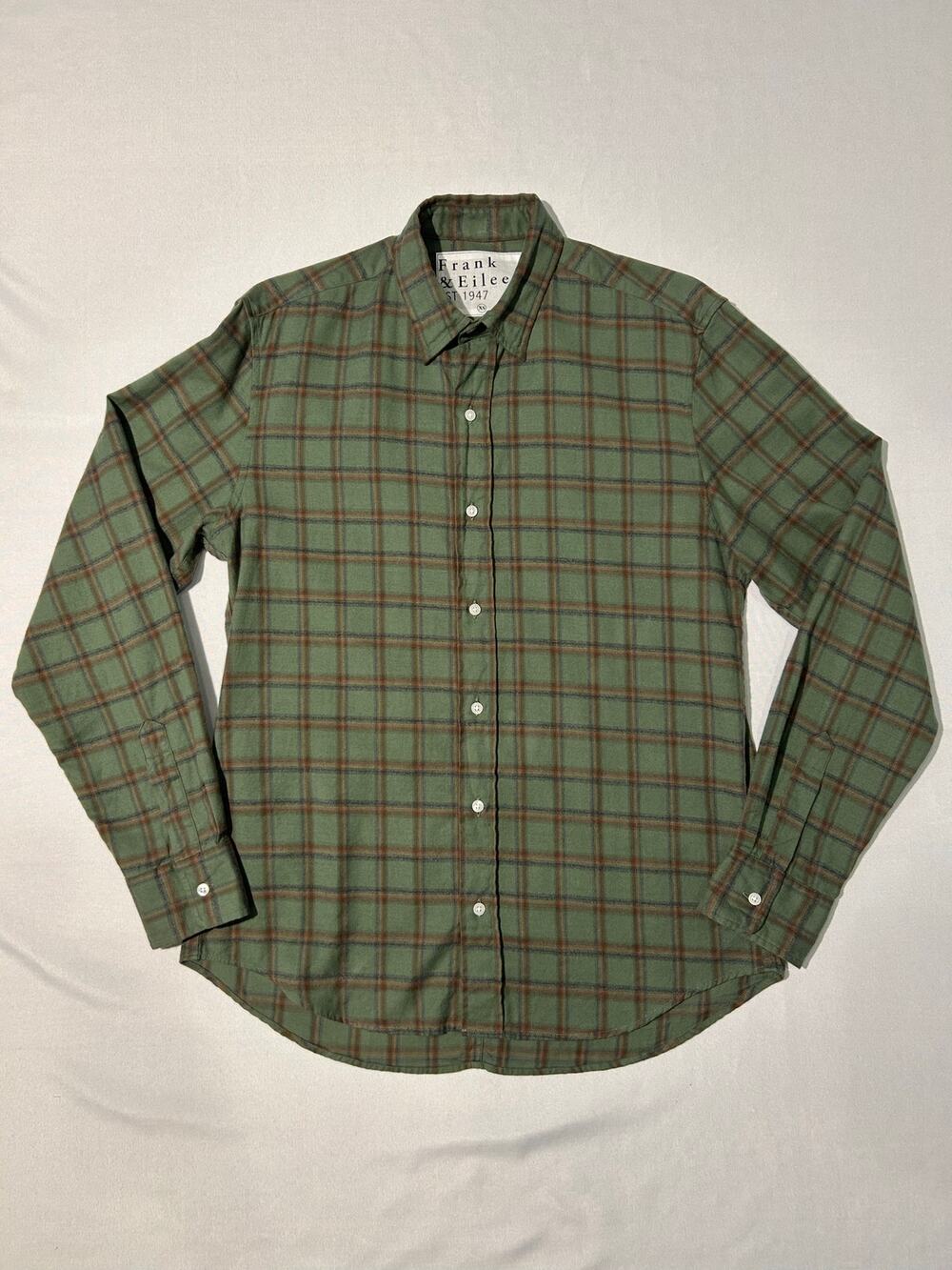 Frank & Eileen Finbar Long Sleeve Plaid Flannel Shirt Green XS